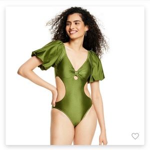 Fe Noel x Target Metallic Puff Sleeve One Piece